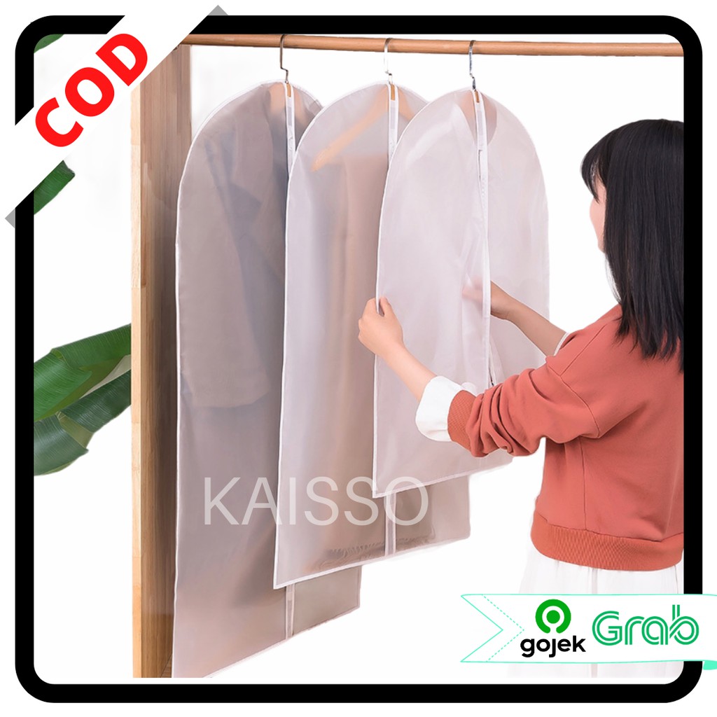 KAISSO - COVER PELINDUNG BAJU ANTI AIR ANTI DEBU / COVER PAKAIAN GANTUNG TRANSPARAN