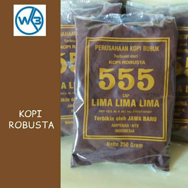 Kopi Khas Lombok 555 / Kopi Lombok 250 Gram / Kopi Enak dan Murah / Kopi Hitam