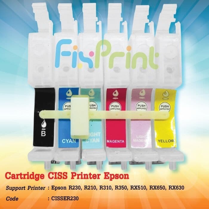 Cartridge CISS Epson T0491-T0496, CISS R230 R230x R210 R310 R350 RX510