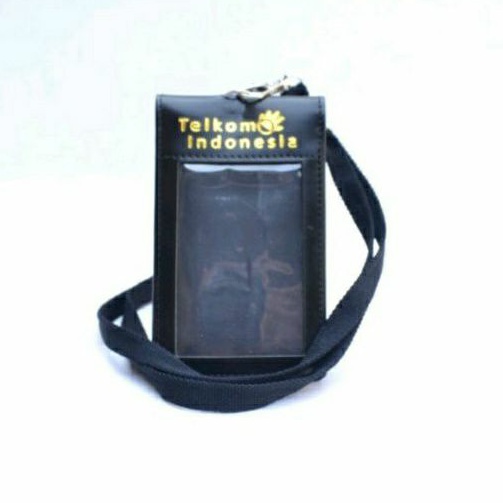 ID Card/ tag holder tali/ Keplek/lanyard/nametag TELKOM  (kulit asli free tali kulit asli juga)