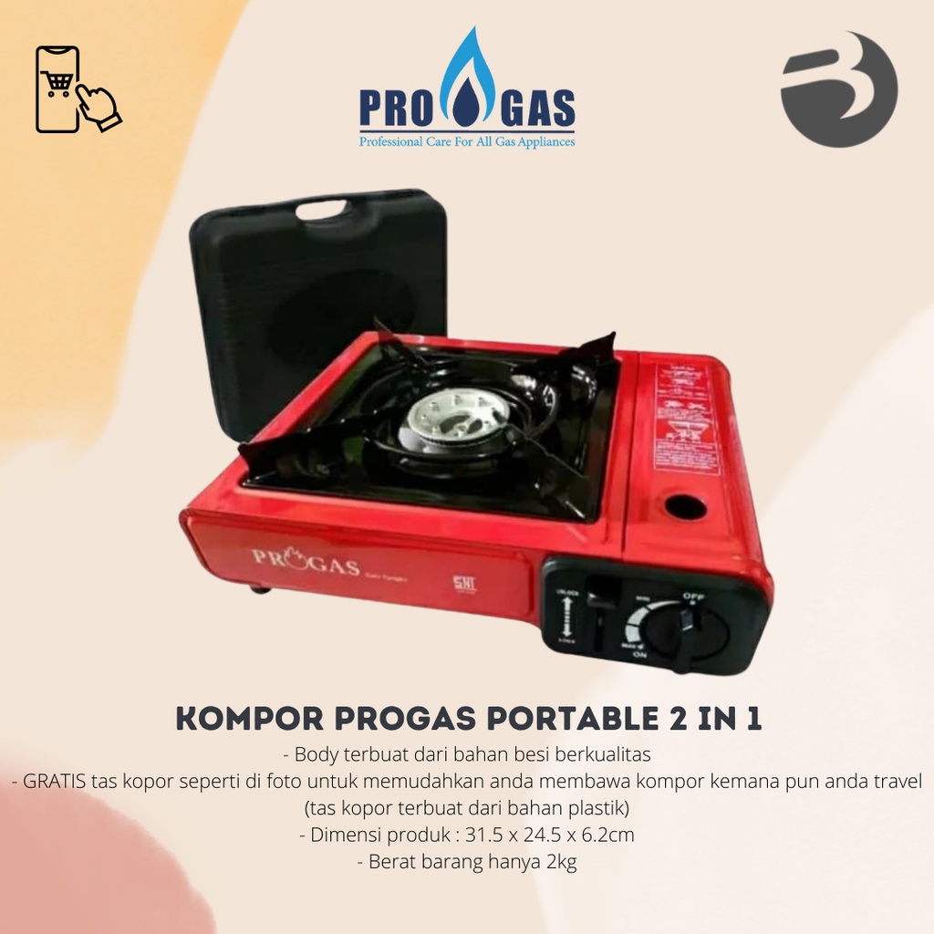 Kompor Progas Portable 2 in 1