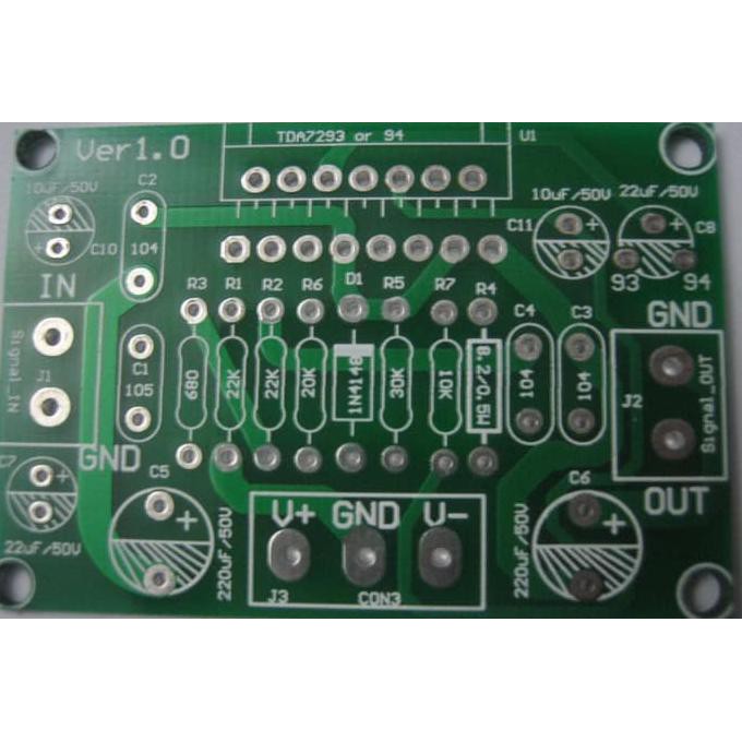 Pcb Tda7293 7294 Power Amplifier Double Side Pcb Audiopa83 Murah