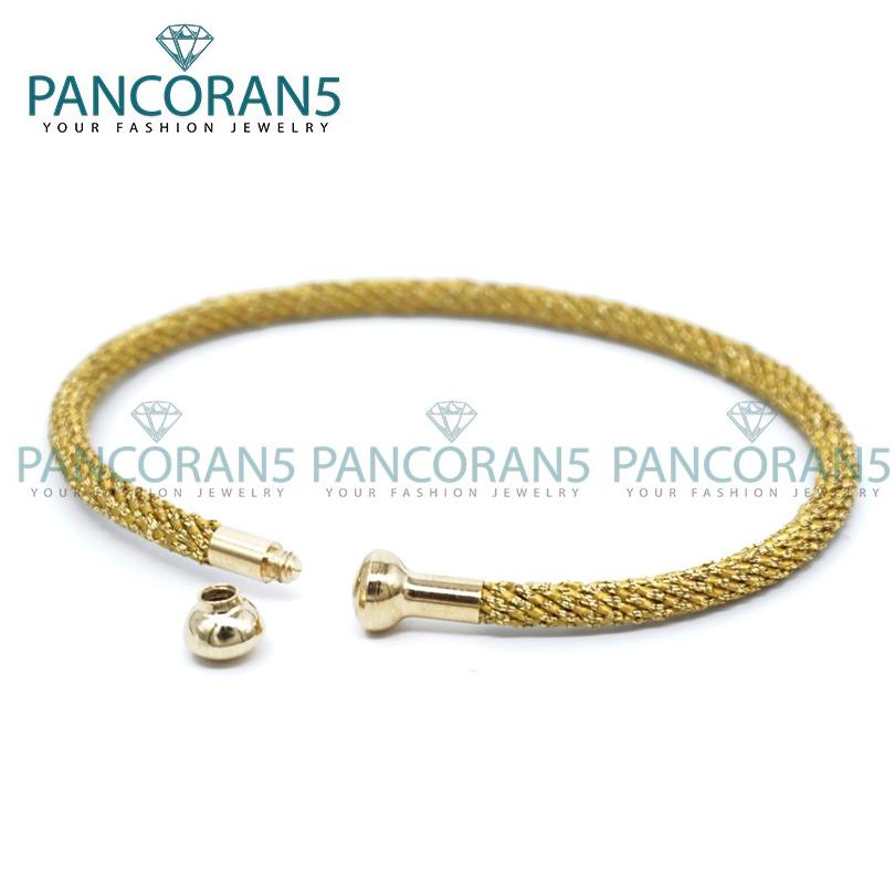 Gelang Tali Kawat Anti Air Untuk Charm Liontin Emas Model Terbaru