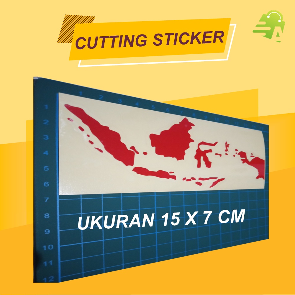 Jual stiker cutting stiker peta indonesia stiker indonesia cutting