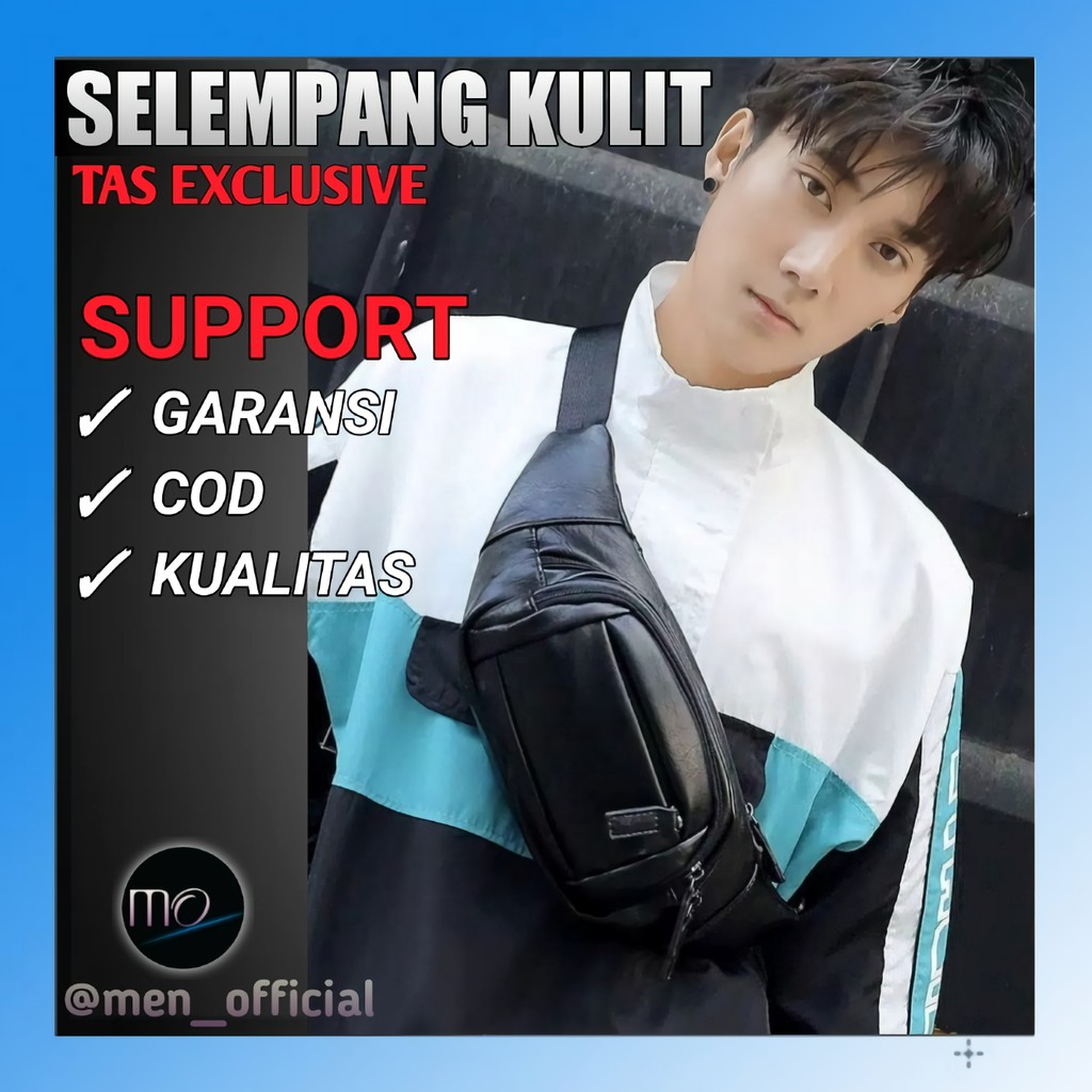 Tas Selempang Slempang Weistbag Wesbag Waitsbag Waisbag Pria Cowok Kulit Asli Distro Keren Original