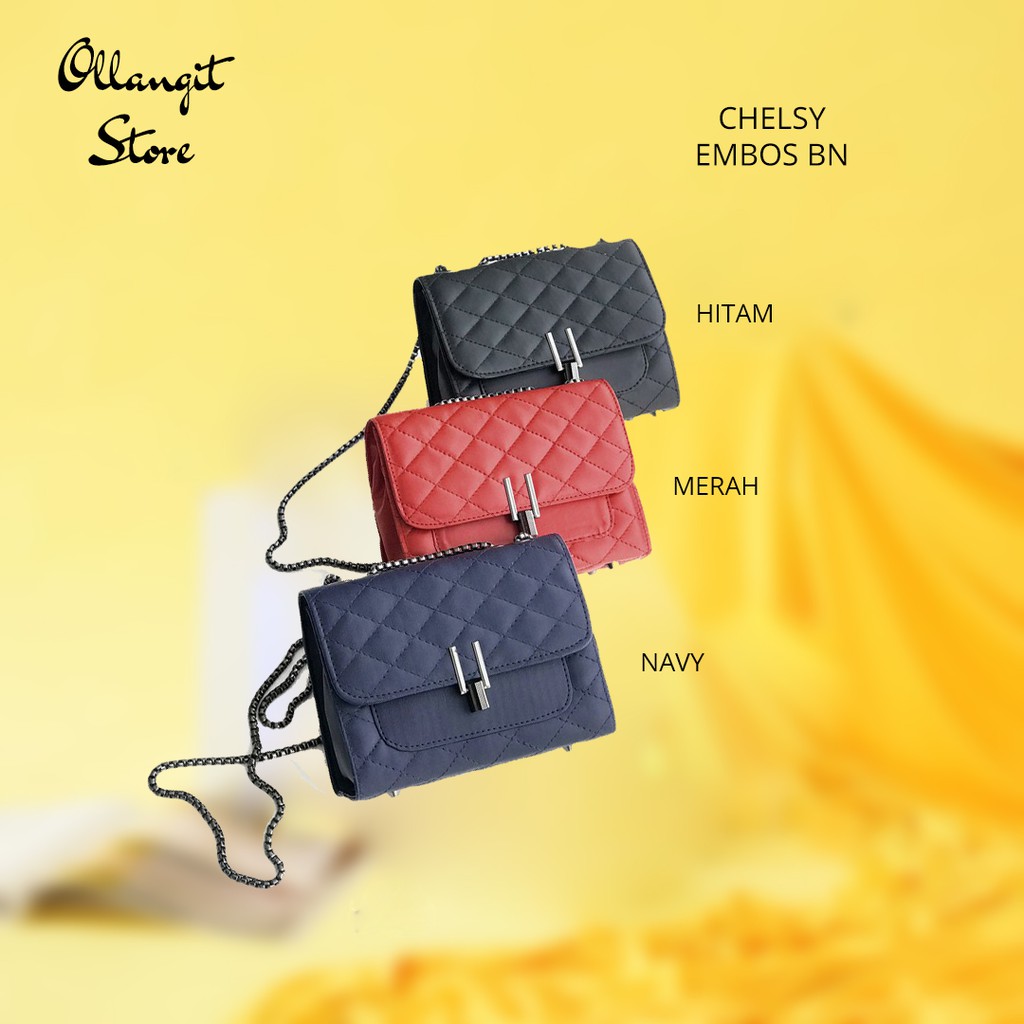 TAS WANITA TAS SELEMPANG RANTAI SLINGBAG CHELSY EMBOS BN