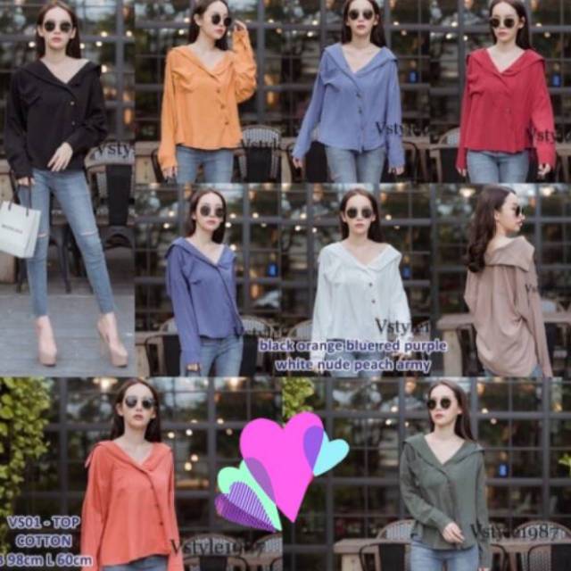 Kemeja wanwan import bangkok cotton halus