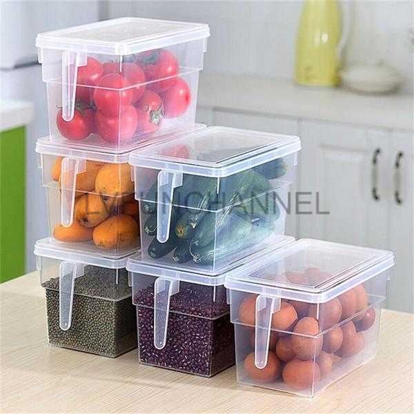 Kotak Kontainer Makanan Kulkas Transparan Bening Kitchen Storage Food Box