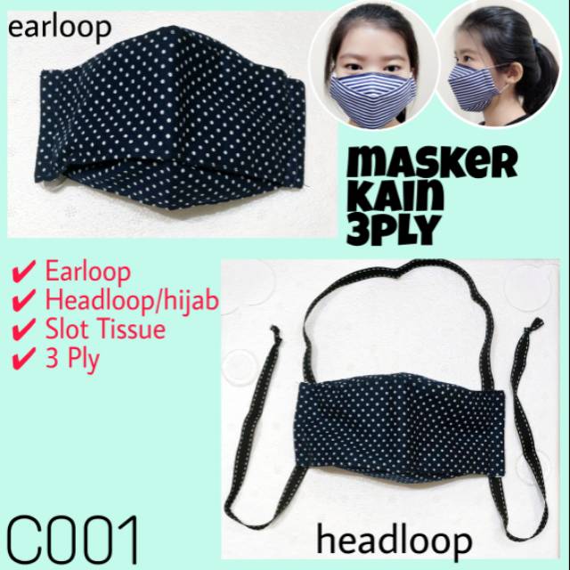 Masker kain evo | masker kain 3d | masker kain katun | masker hijab