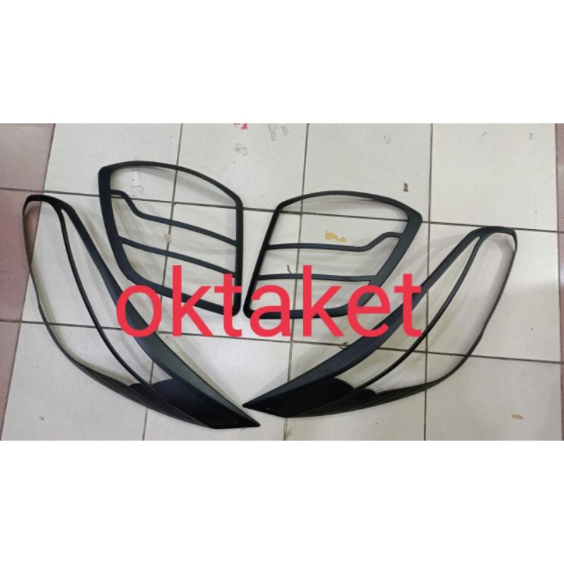 paket garnish lampu depan belakang Chevrolet Spin Hitam