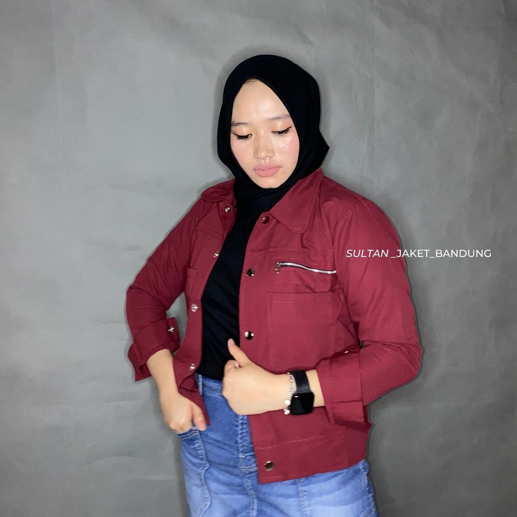 POLAND JAKET || POKET ZIPPY || JAKET WANITA