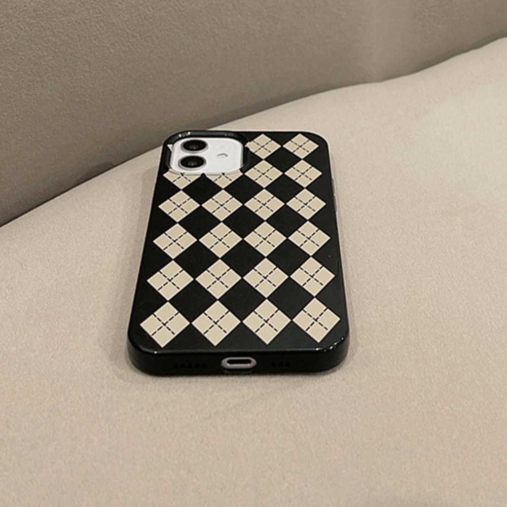 Soft Case TPU Ultra Tipis Motif Papan Catur Retro Untuk IPhone 14 13 12 11 Pro Max XR 7 8 Plus