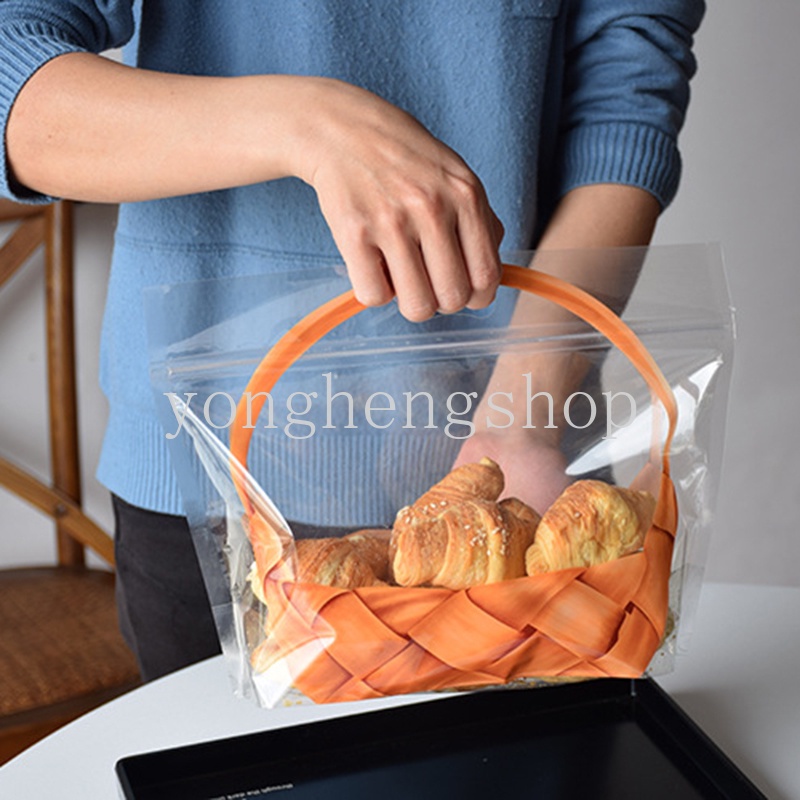 Kantong Kemasan Makanan / Roti Panggang / Kue Kering / Pastry Portable Dengan Ziplock Reusable