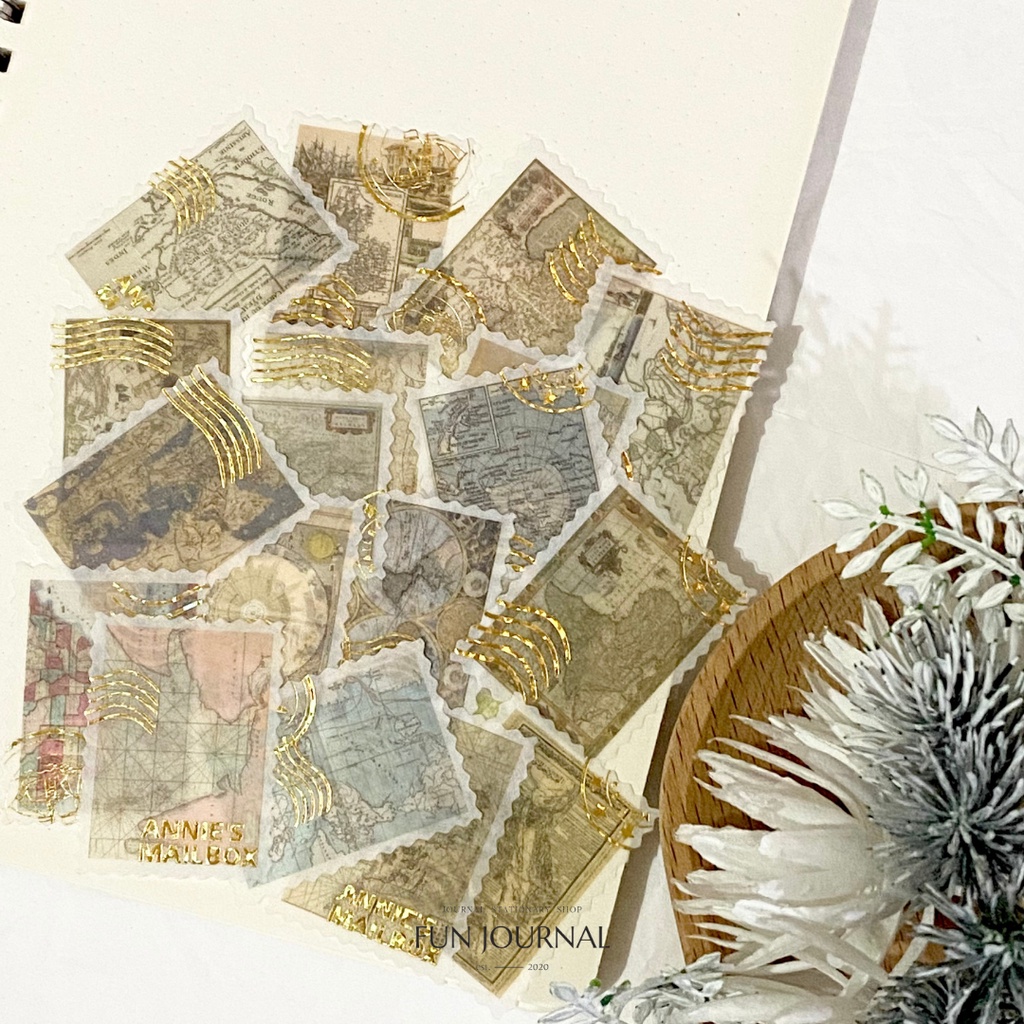 

STAMP WITH HOLOGRAM STICKER STIKER PACK UNTUK JOURNAL JURNAL PLANNING PLANNER SCRAPBOOK DIY BUJO