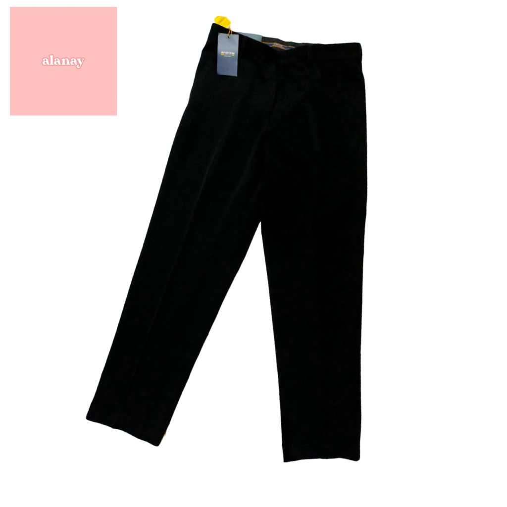 TERMURAH CELANA PANJANG HITAM RAPI BAHAN JATUH TEBAL KAIN ARROW PRIA DEWASA FORMAL ORIGINAL 100%