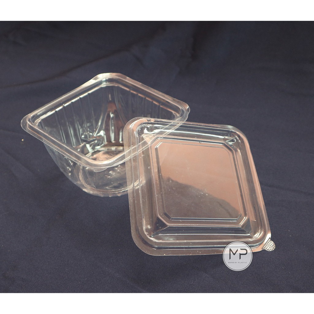 Mika Salad Plastik / Mika TS 01 / Mika Tray Salad Buah Bening -25pcs