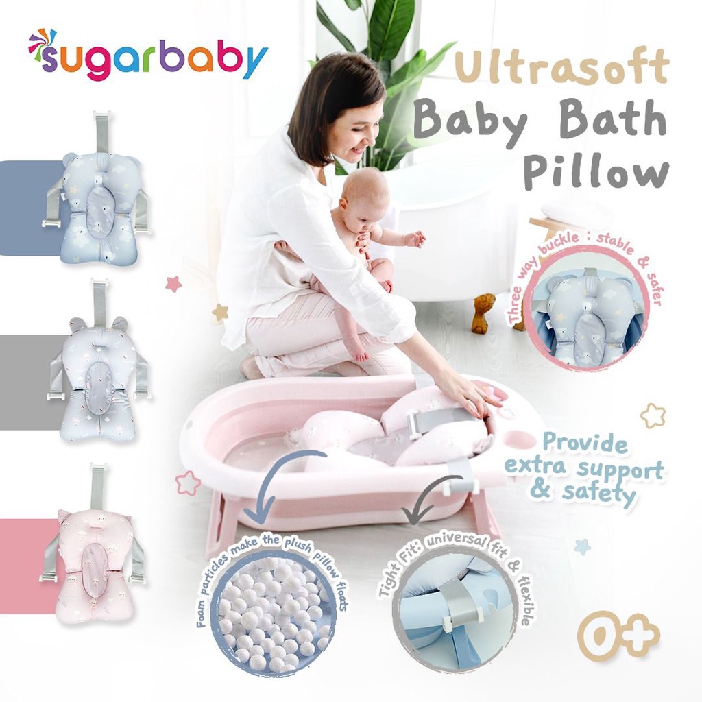 Bantal Mandi Bayi Sugarbaby Ultrasoft Baby Bath Pillow / Bath net Jaring Mandi