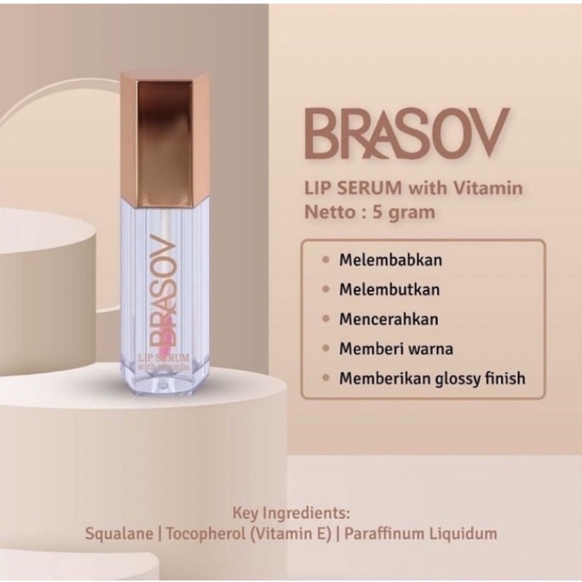 BRASOV Lip Serum With Vitamin Serum Pelembab Bibir - 5gr