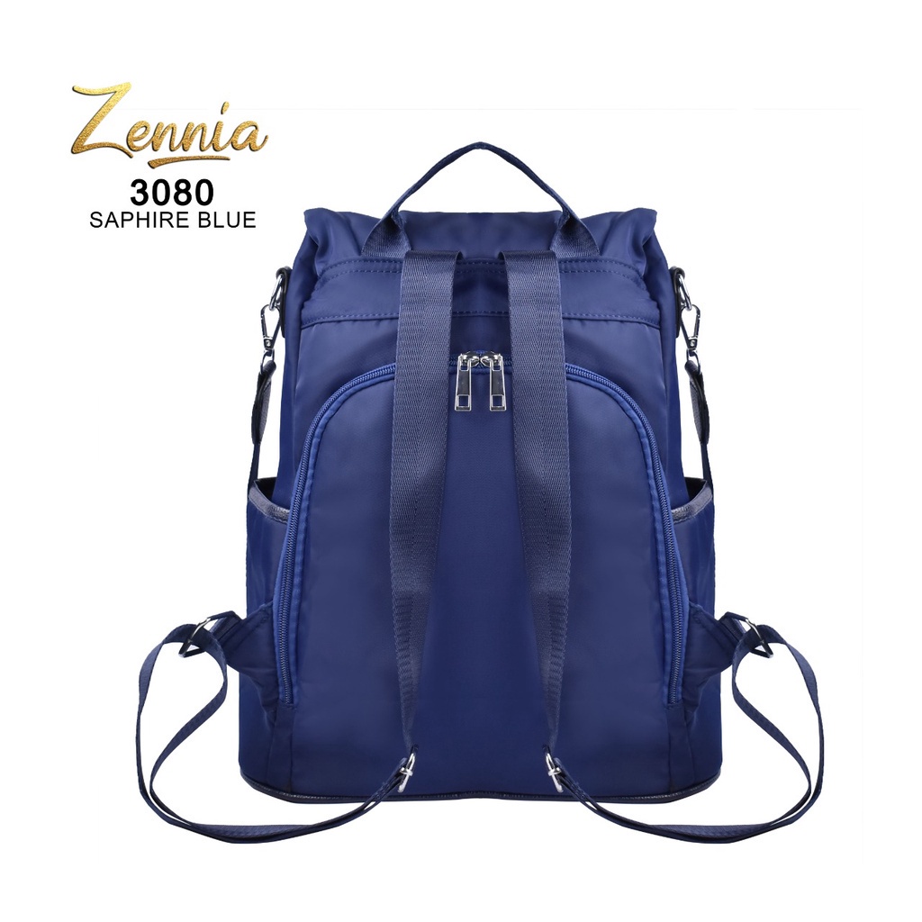 (TSI) Tas Wanita Zennia 3080 Tas Ransel Korea Tas Wanita Punggung Kantor Kerja Sekolah Kuliah Outdoor Trendy Fashion Style Travel Casual Backpack Serut Anak Remaja Perempuan Selempang Cewek Bag