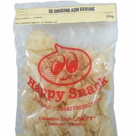 

Cemilan Snack Makanan Ringan Keripik Singkong Asin Bawang Kriuk SB
