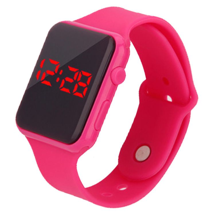 JAM TANGAN LED DIGITAL FASHION KISD&TEENAGER ( REMAJA ) DISPLAY WATCH ELEKTRONIK IMPORT LED WANITA PRIA JF055-PINK TUA