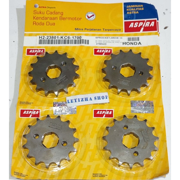 GIR GEAR DEPAN HONDA CB/GL,GLPRO 14T, 15T ASPIRA