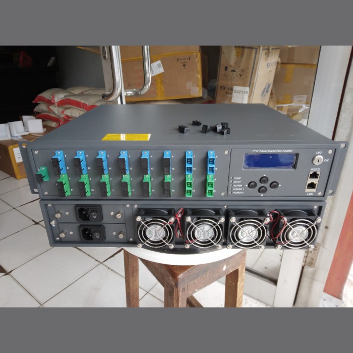 EDFA WDM 16x23dBm High powerDoubl Power Fiber Optik Amplifier CATV