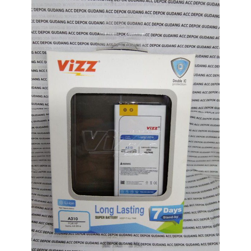 Baterai Vizz Samsung A310/A3 2016