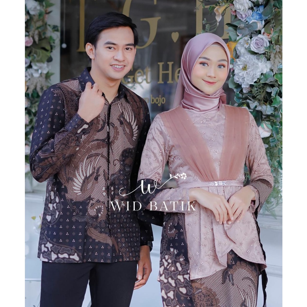 ADA JUMBO!!  AVEENA SET COUPLE MAUVE PASANGAN REMAJA MODERN KEKINIAN FULL BROKAT KELILING//Sarimbit Brukat Couple Brukat Kebaya Set Rok Kemeja Batik  Kebaya Modern Kebaya Tunangan Lamaran Baju Wisuda Batik Brukat Terbaru Set Couple