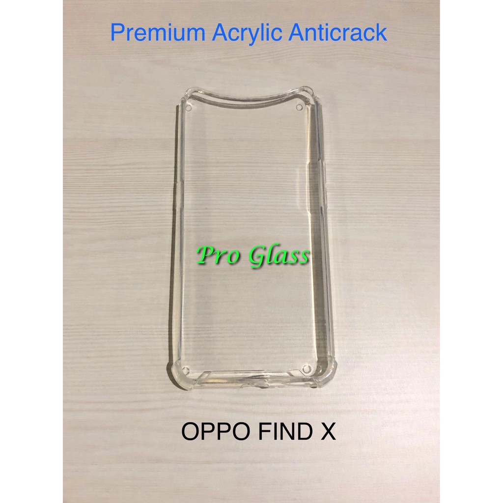 OPPO F9 / OPPO FIND X Anticrack / Anti Crack / Premium ACRYLIC Mika Case Silicone