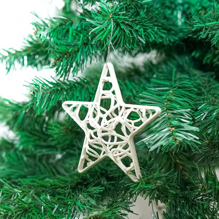 Hiasan Natal Bintang Putih 12cm bintang natal bintang salju natal bintang dekorasi natal bintang gan