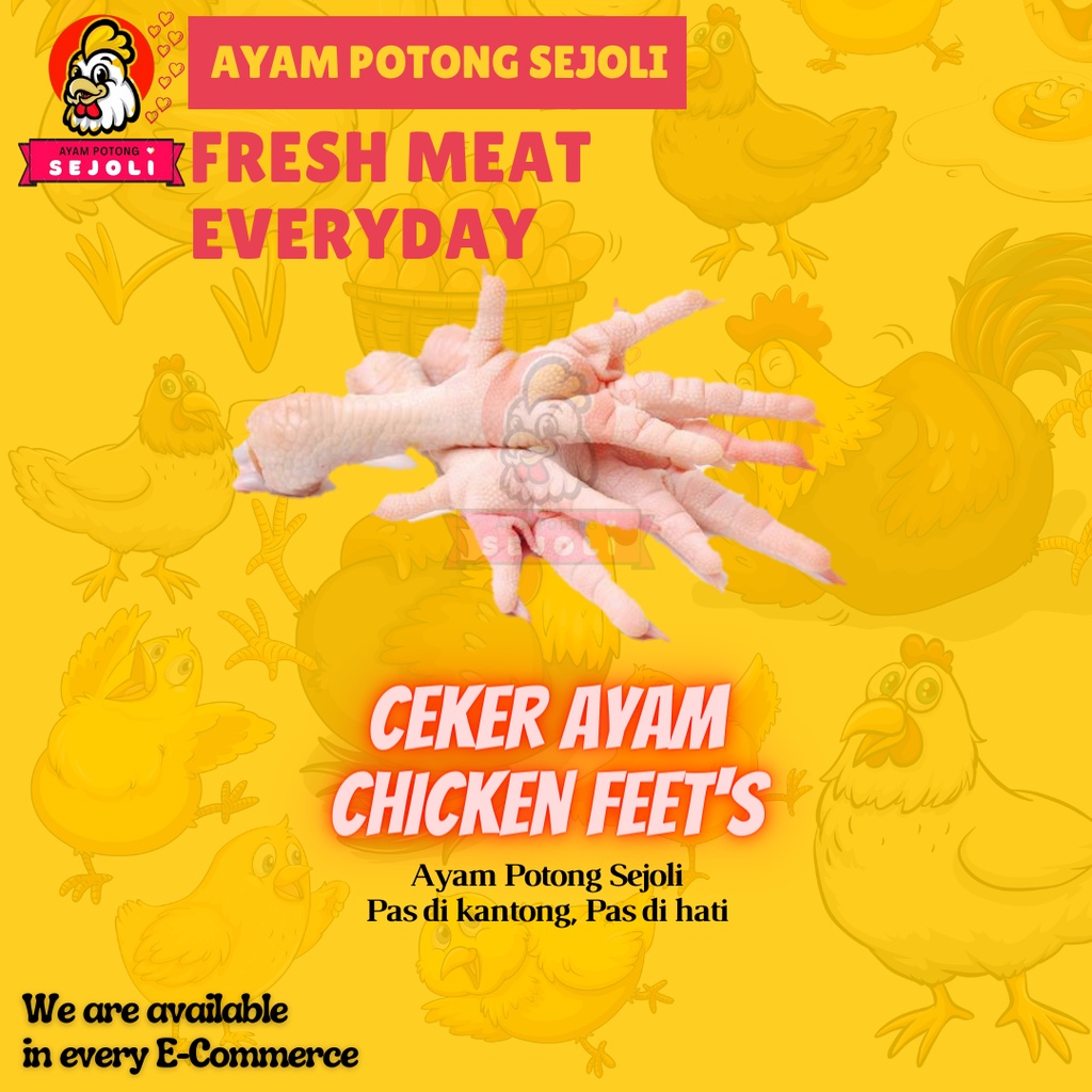 

Ceker Kaki Ayam Negeri 1kg boiler fresh/frozen chicken feet