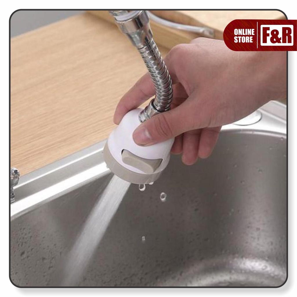 Sambungan Kran Air Fleksibel 360 Rotary Turbo Faucet Penyambung Keran Air Cuci Piring Wastafel