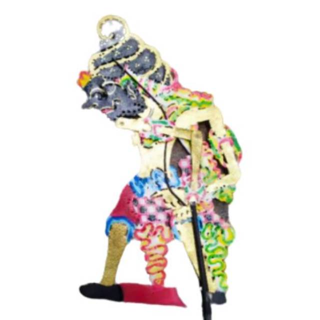 KERAJINAN MINIATUR WAYANG KULIT DEWARUCI KIDANGAN 30x14 cm BAHAN KULIT SAPI