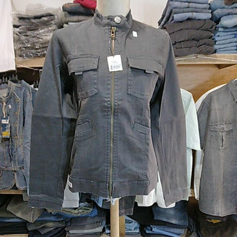 jaket cewek krah tinggi BRAND EMBA ORIGINAL