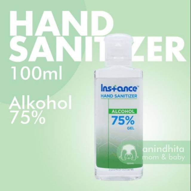 INSTANCE Hand Sanitizer Gel 100ml Alkohol 75% Pembersih Tangan