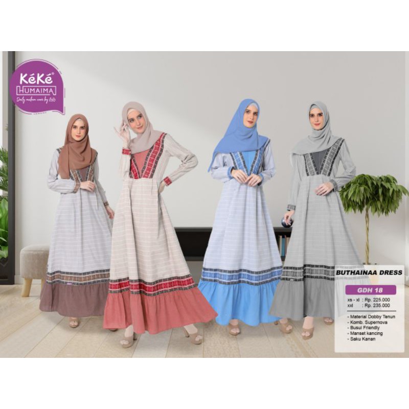 Gamis Dewasa Keke Humaima ~ Buthainaa GDH 18 ~