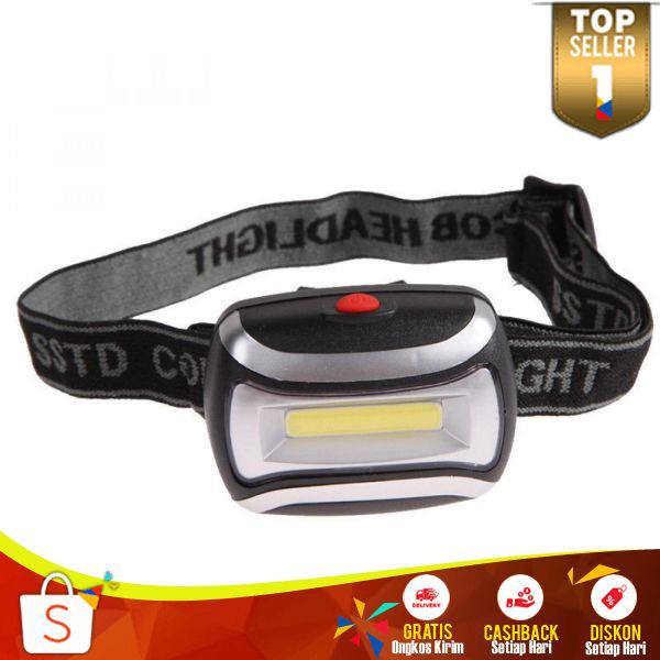 TaffLED Headlamp Flashlight Waterproof LED 3 Modes COB Senter Kepala Waterproof Perlengkapan Outdoor