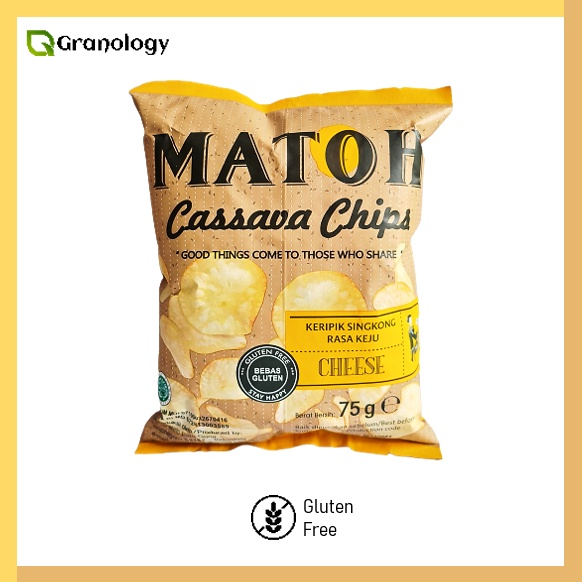 MATOH Keripik Singkong / Cassava Chips Gluten Free 75 gram - Cheese