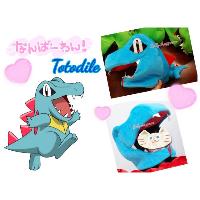 Topi Totodile Pokemon / Totodile Hat / Topi Pokemon Go