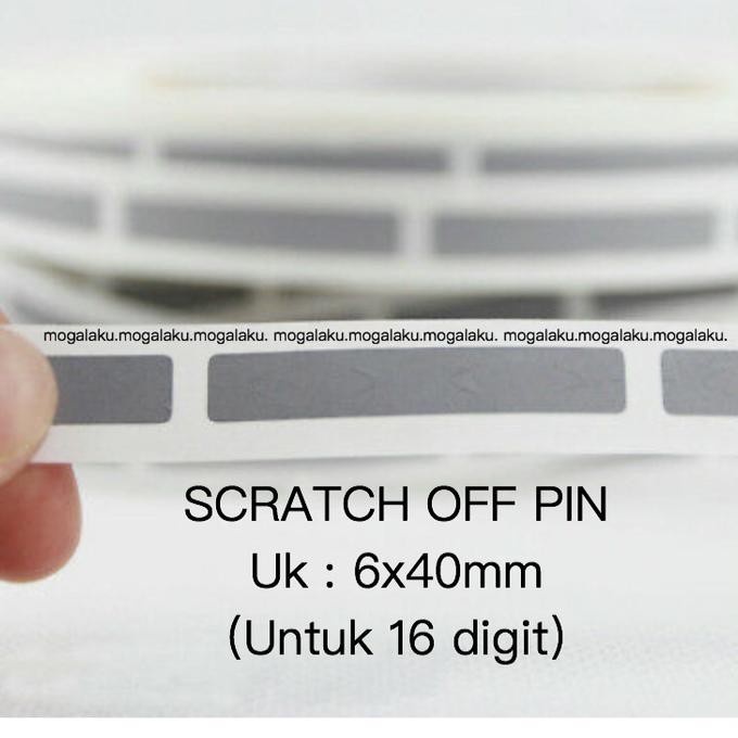

✨BISA COD✨ 6x40 mm scratch off pin scratch label pin voucher scratch pin