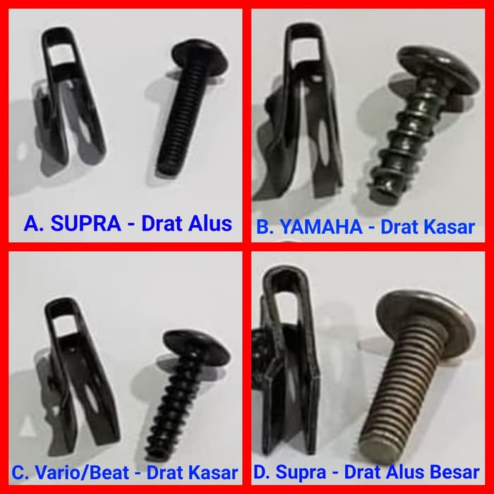 Baut Mur Body Bodi Set Cover Drat Kasar Alus Cover Mio jupiter probolt