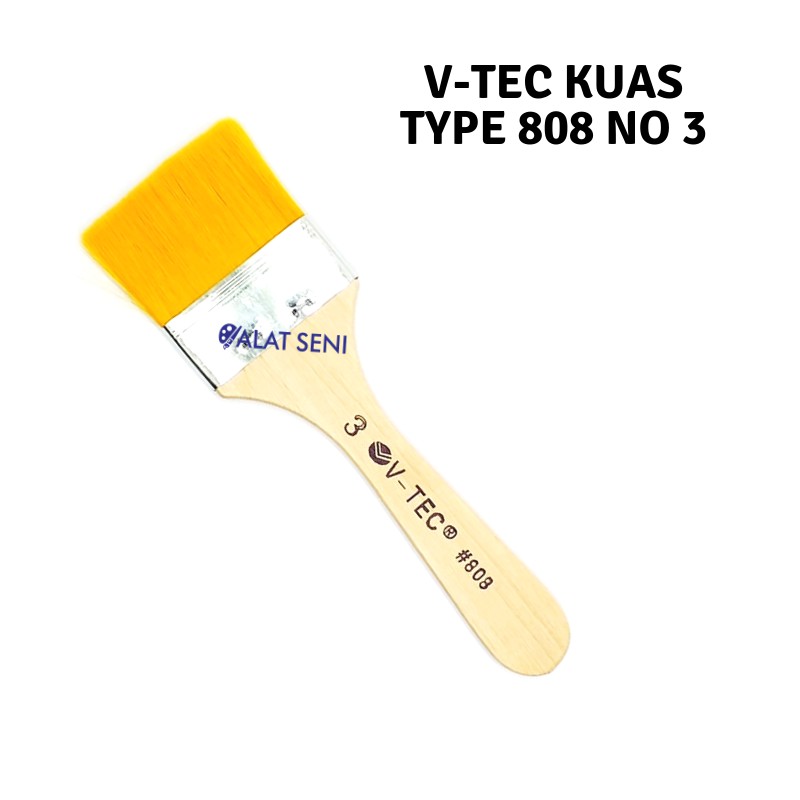 

V-Tec Kuas 808 No.3 / kuas lukis Vtec - Kuas Vtec Type #808 No. 3