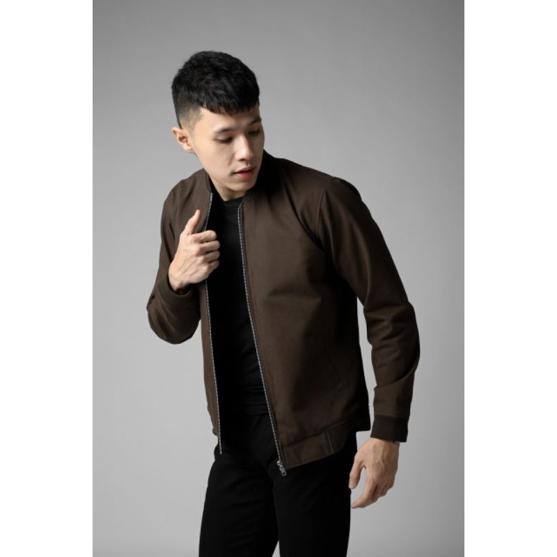 Canvas Bomber Suede Brown M