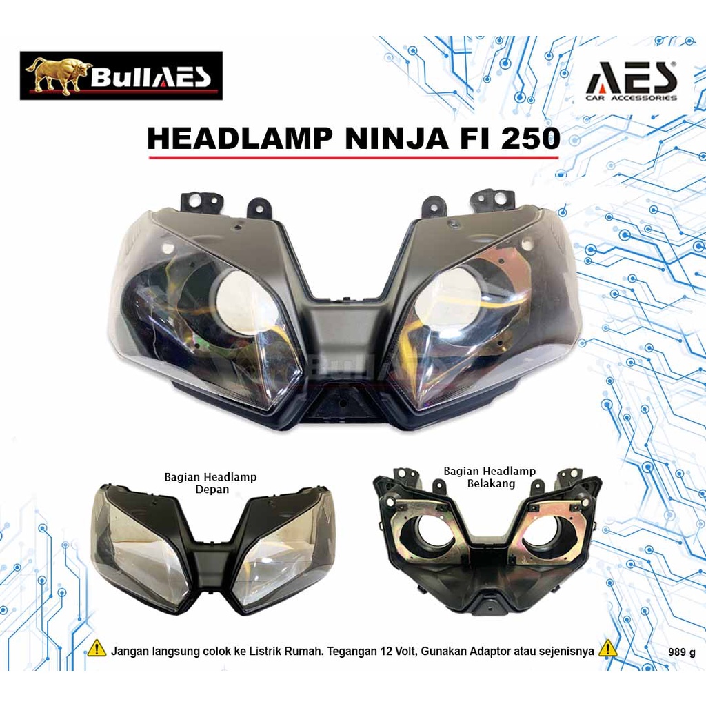 Headlamp Ninja 250 FI l Hanya Body Cover Only