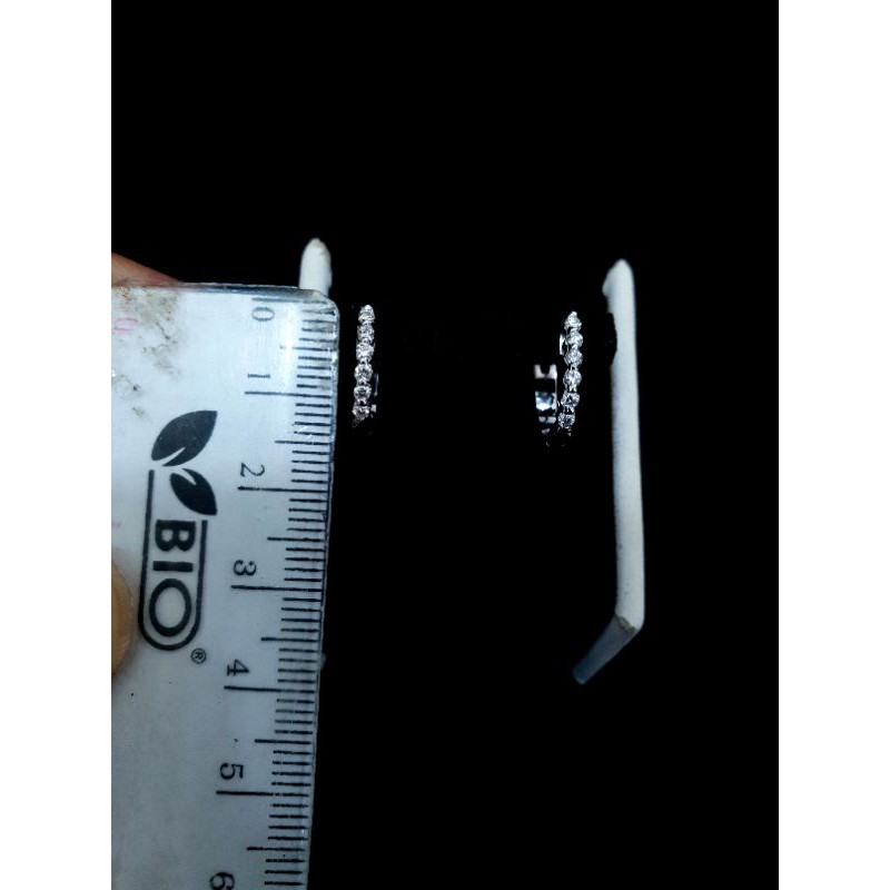 giwang jepit berlian mata 6 emas putih