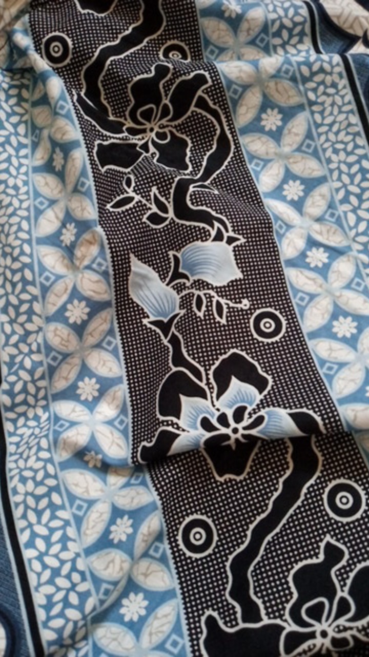 M231 Kemeja Pria Batik Panjang Biru 1623a