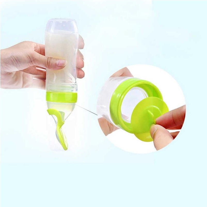 BEAUTY JAYA - BOTOL SENDOK MAKAN BAYI SILIKON / BABY SPOON FEEDER