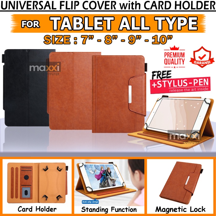Universal Case Casing Cover Tab Tablet 7 8 9 10 Inch Slot Kartu Huawei Matepad T8 T10 T10s R 10.4 Me