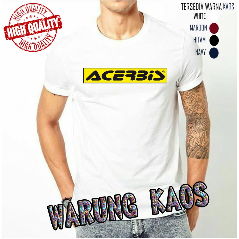 Baju Kaos t shirt ACERBIS keren pria wanita DISTRO KAOS PRIA KEREN